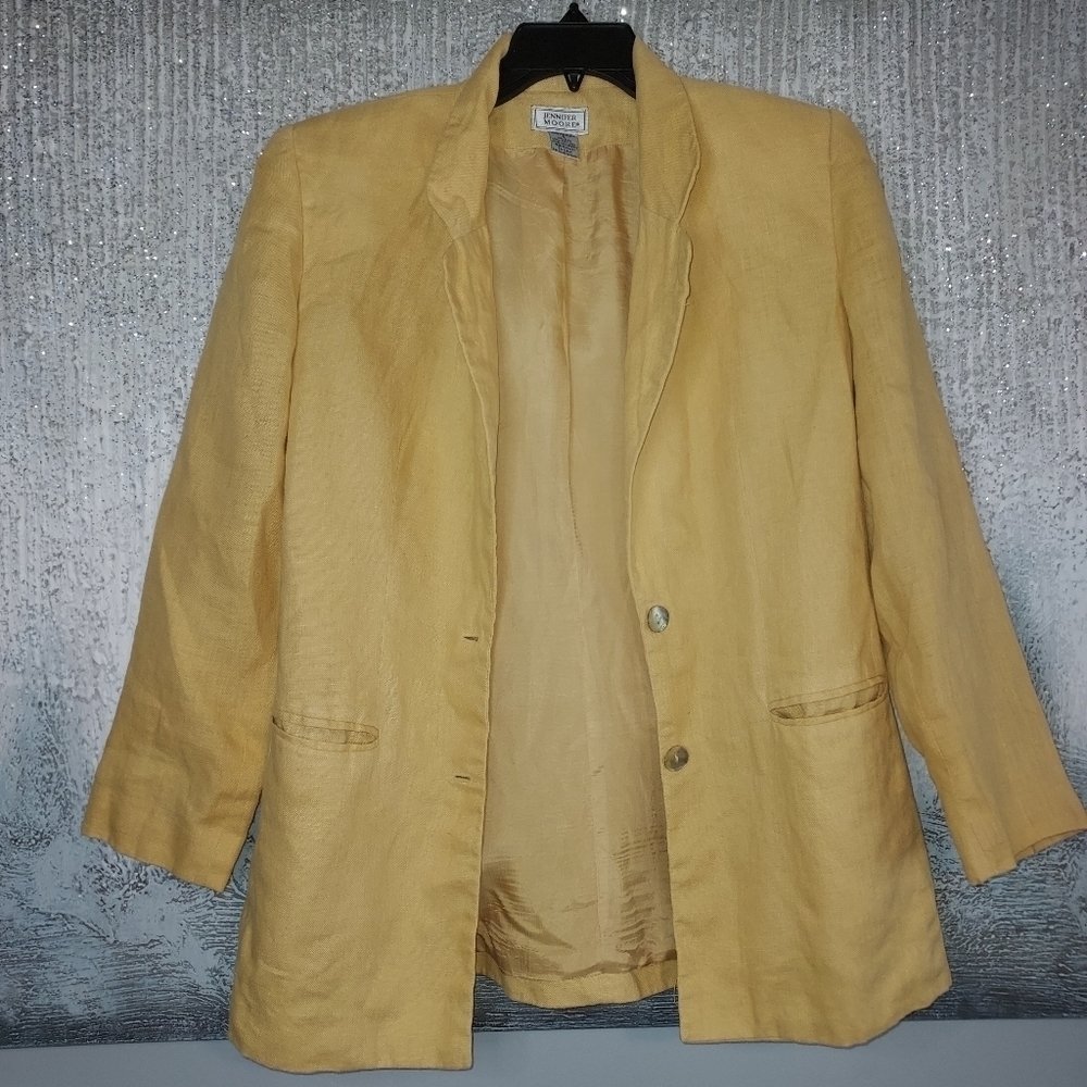 Jennifer Moore Vintage 100% Linen blazer